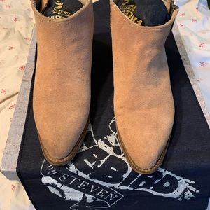 Women’s blush suede booties